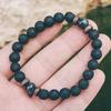 Men's Bracelet Natural Volcanic Stone Moon Diffuser Lava Beads For Essential Oils