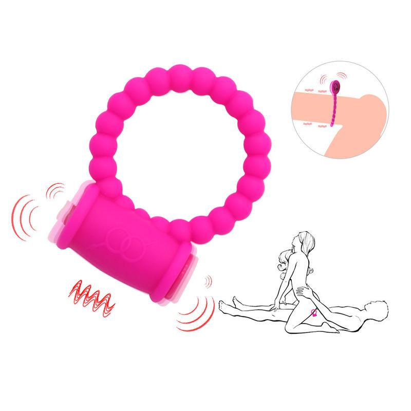 Penis Ring Cock Stretchy Intense Clit Stimulation Silicone Tongue Vibrator Sex Toys for Couple Adults Products Delay