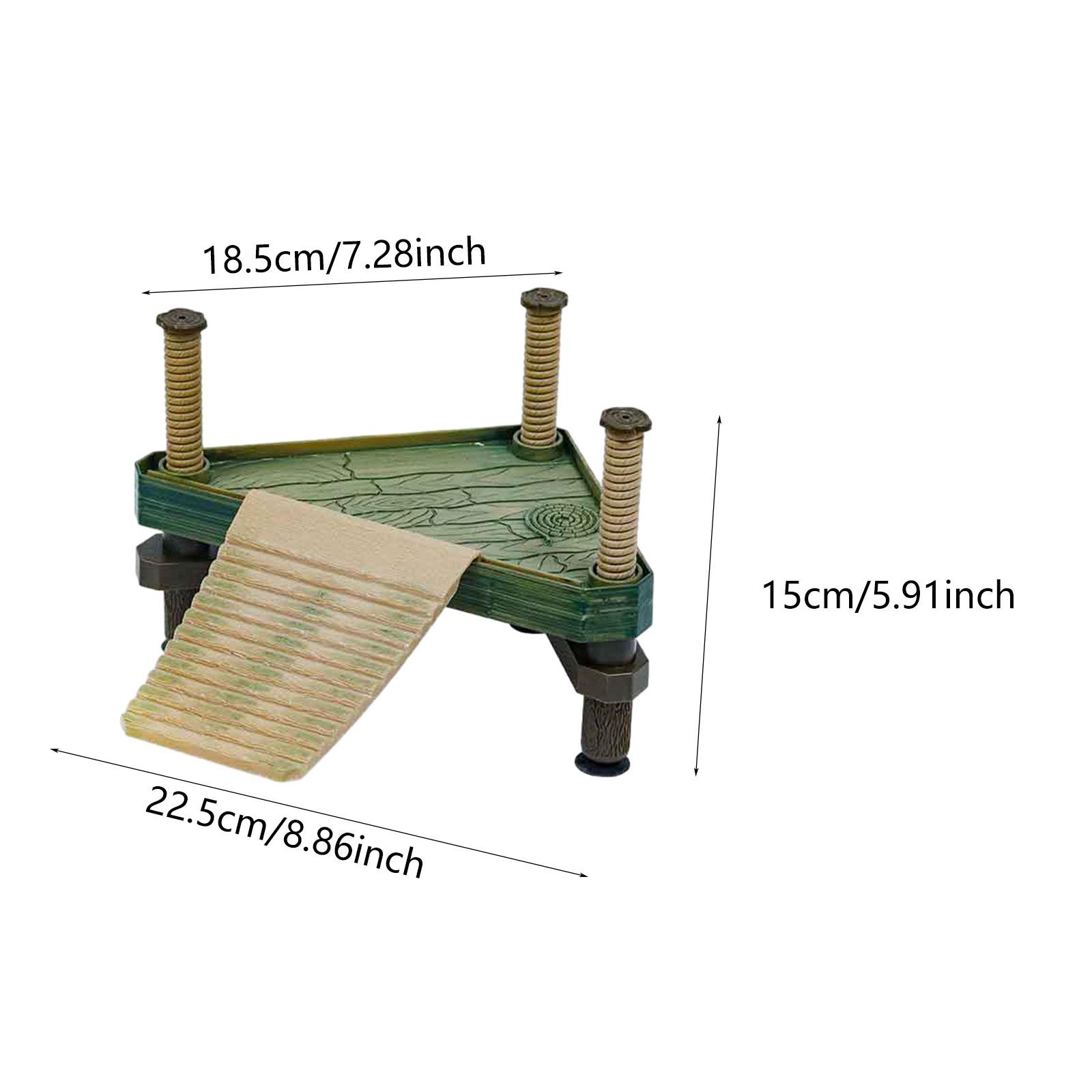 Turtle Basking Platform with Climbing Ramp Tortoise Floating Island Turtle Tank Aquarium Floating Drying Platform Lying Platform