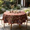 Kitchen Dining Household Furniture Washable Fabric Easy Care Round Cotton Table Cloth