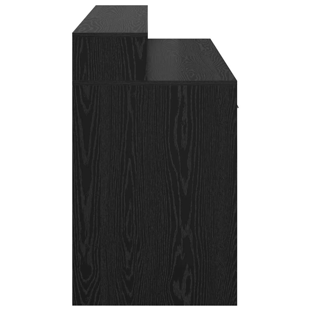 Black Oak Desk 140 x 55 x 91 cm Particleboard