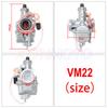 VM22 26mm Carburetor for Mikuni Pit Dirt Bike 110cc 125cc 140cc Lifan YX Zongshen Pit Dirt Bike XR50 CRF70 KLX BBR Apollo
