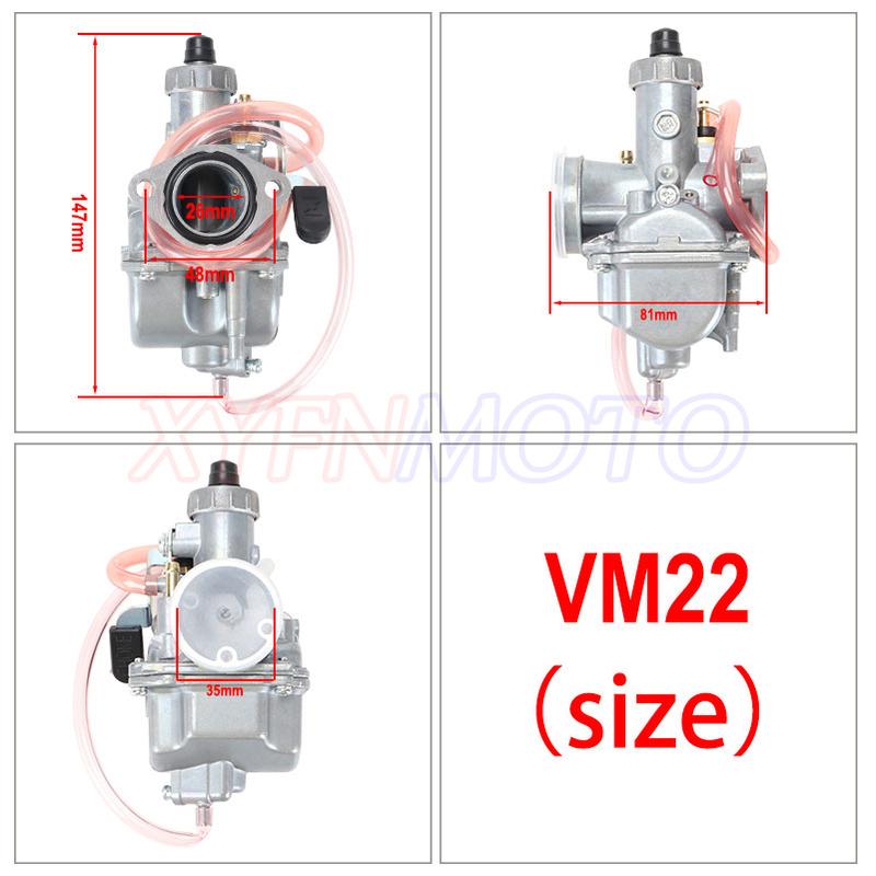 

Карбюратор VM22 26 мм для Mikuni Pit Pitбайка 110cc 125cc 140cc Lifan YX Zongshen Pit Pitбайка XR50 CRF70 KLX BBR Apollo чёрный