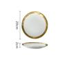 European Style Gold Side Black Plate Retro  Matte Steak Dish Dessert Tray Kitchen Dinner Plates Ceramic Dishes Bowls 1pcs