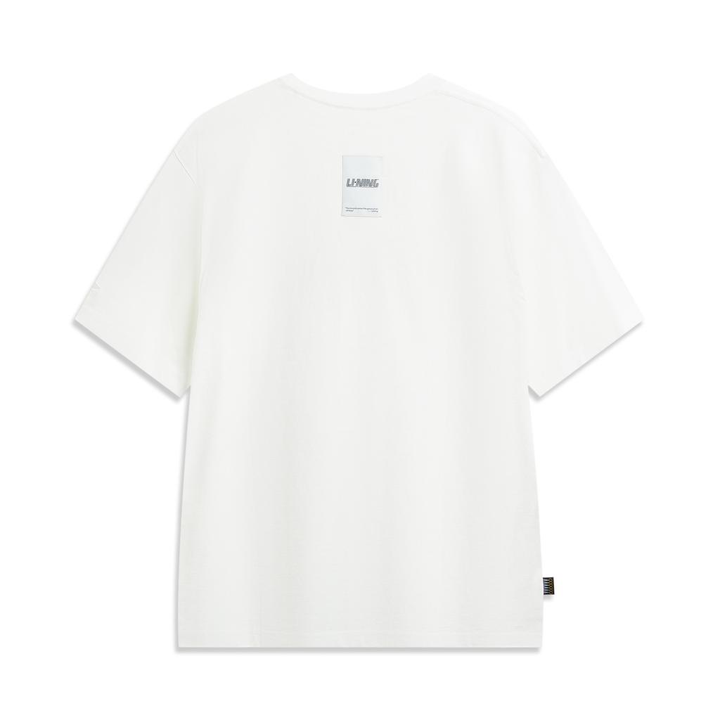 Li Ning Sports Trend Series Loose Fit Round Neck Logo Embroidered Couple T-Shirt Unisex T-Shirt AHSW391-2