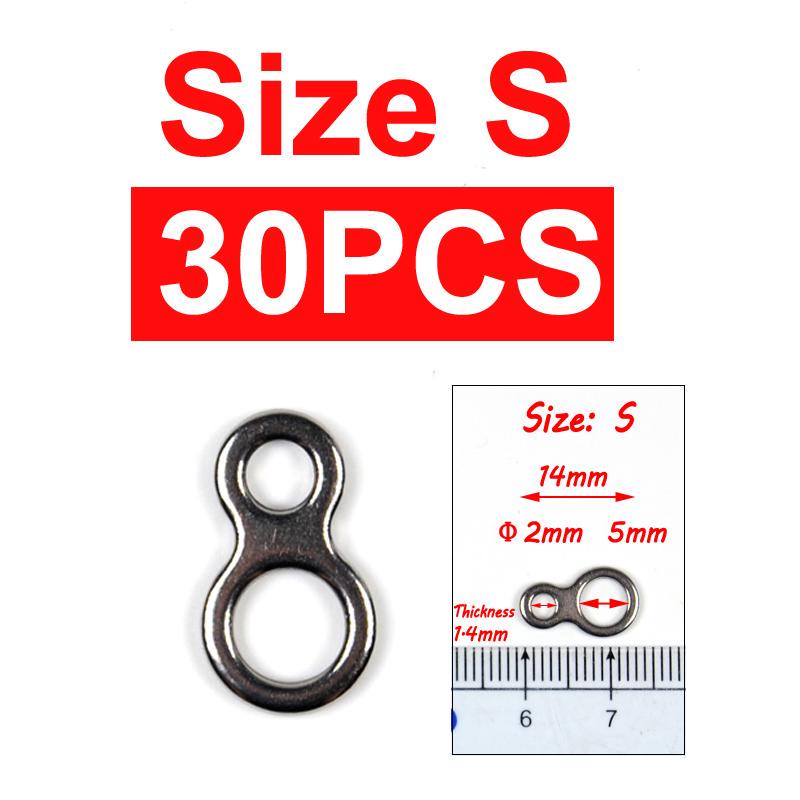 

Bimoo полированное двойное сплошное кольцо, вертлюг, 8 форм, петли, аксессуары для игровой рыбалки, терминальные снасти для троллинговых приманок, крючки S