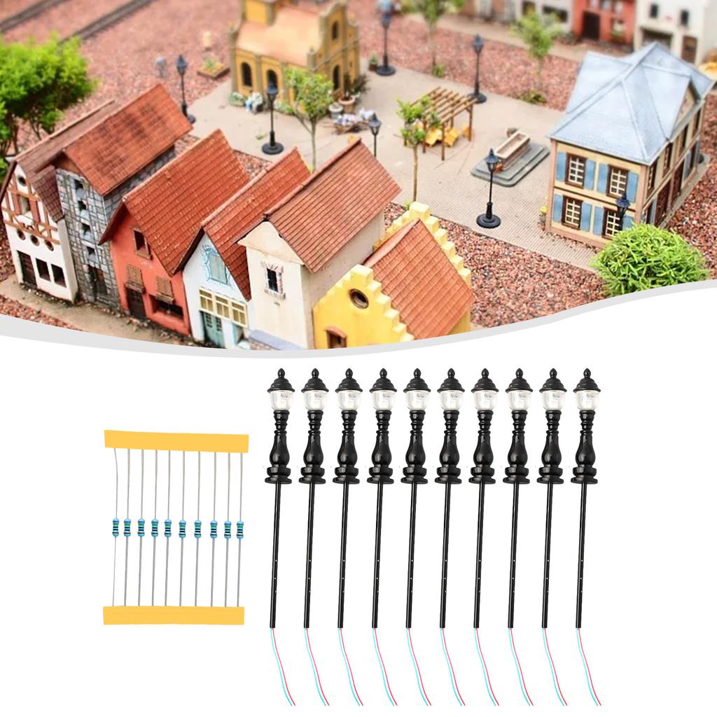 10pcs Model Railroad Train Lamp Posts Led Street Light Lamp High Quality
