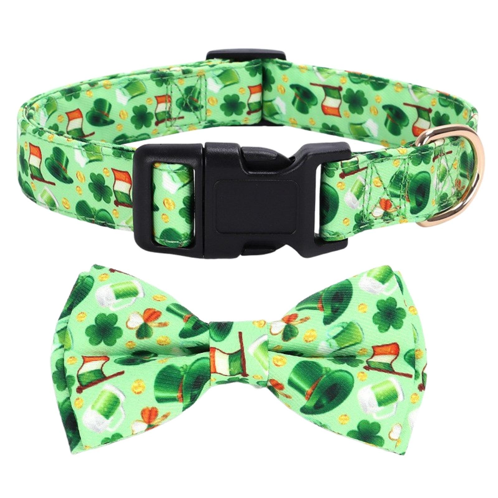 Pet Festival Dress Up, Adjustable Length,Pet Collar Bow Set One Size