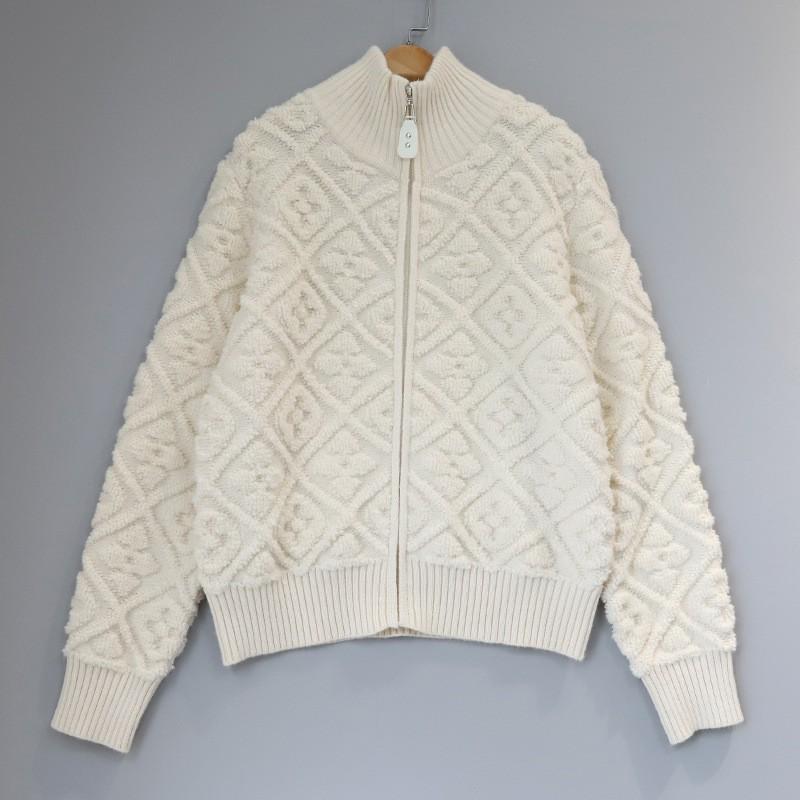 Womens Zip-up Stand Collar Knit Cardigan Thick Warm Sweater