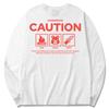 Seupeullaesikodeu Long Sleeve White - Camping Warning (Caution)