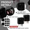 16 Pieces 5 Pin 12V 30A Relay Multi Purpose Automotive Relay Car Heavy Duty Accessories for Car Motor Automotive Replacement Accessories