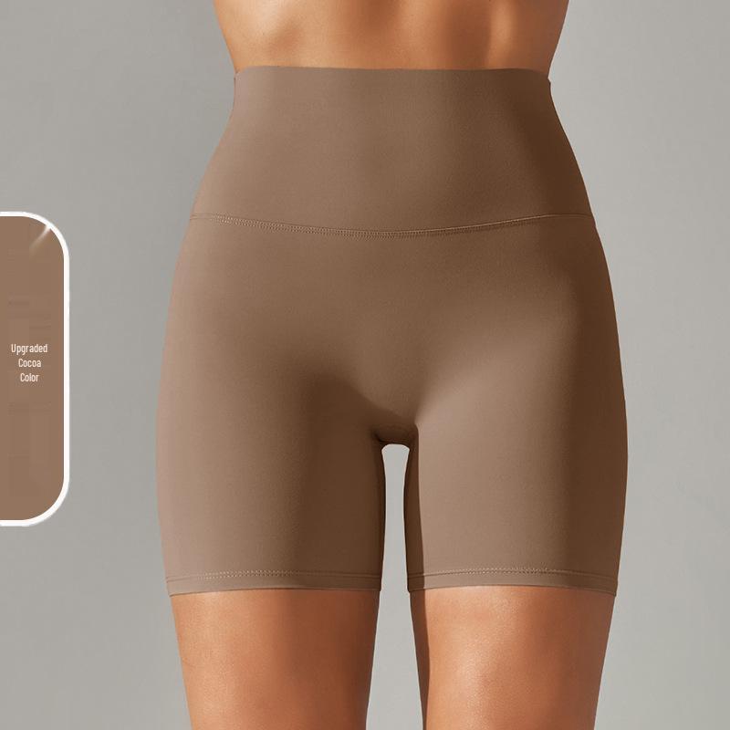 High-Waisted Seamless Yoga Shorts for Women - No Visible Lines, European & American Style, Perfect for Running and Fitness