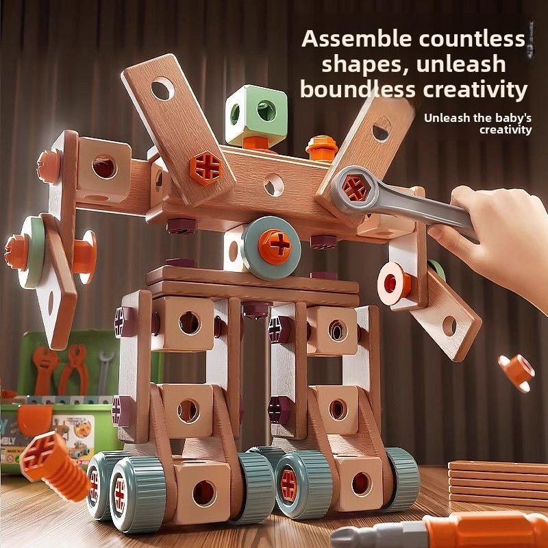 Kids DIY Nut Disassembly Toolbox Educational Simulated Screwing Puzzle