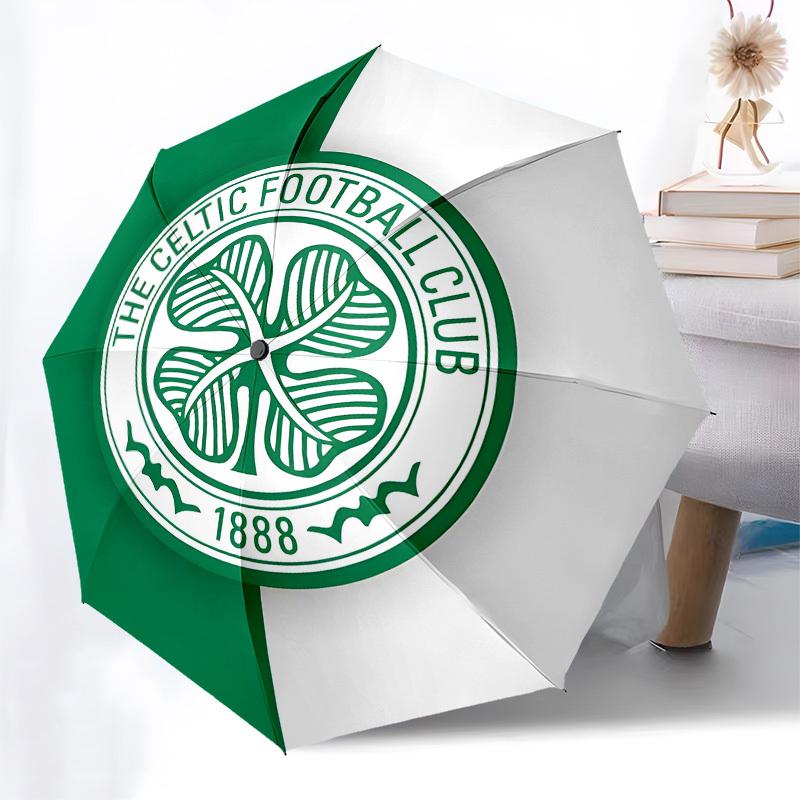 Celtic Football Club, 1888 Automatic Opening and Closing, 8 rib Structure Portable Umbrella, Suitable for Men and Women in All Seasons  Perf
