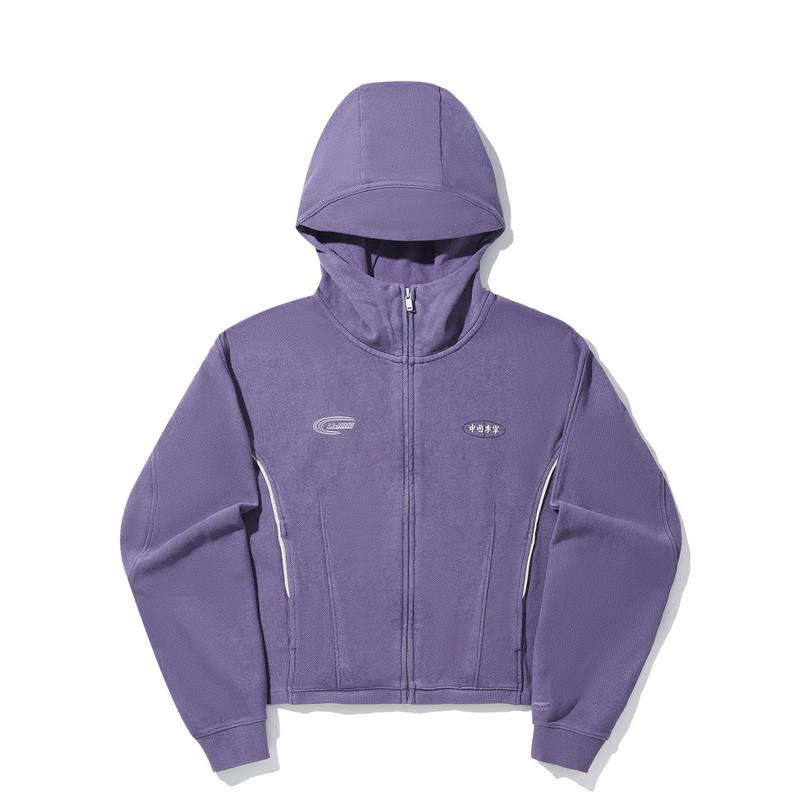 

Толстовка женская Li Ning Retro Sports Series Толстовка Туманно-голубой Фиолетовый AWDVN42-2 XXL