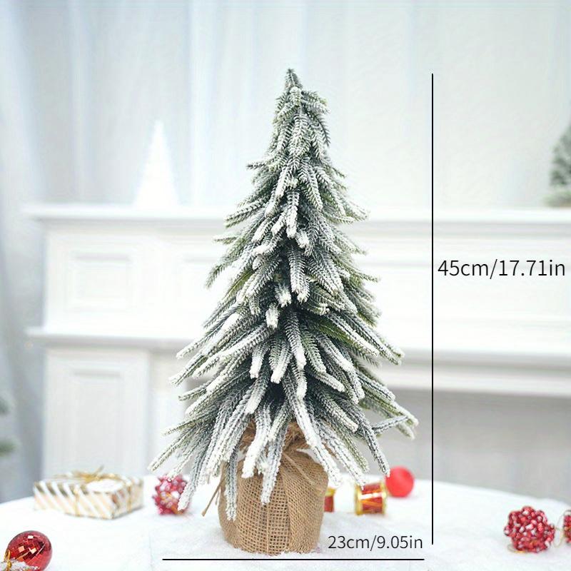 

1 шт. Мини Рождественская елка с падающим снегом ПЭ Флокированная Рождественская елка Настольный декоратор Сценическая композиция Украшения Other