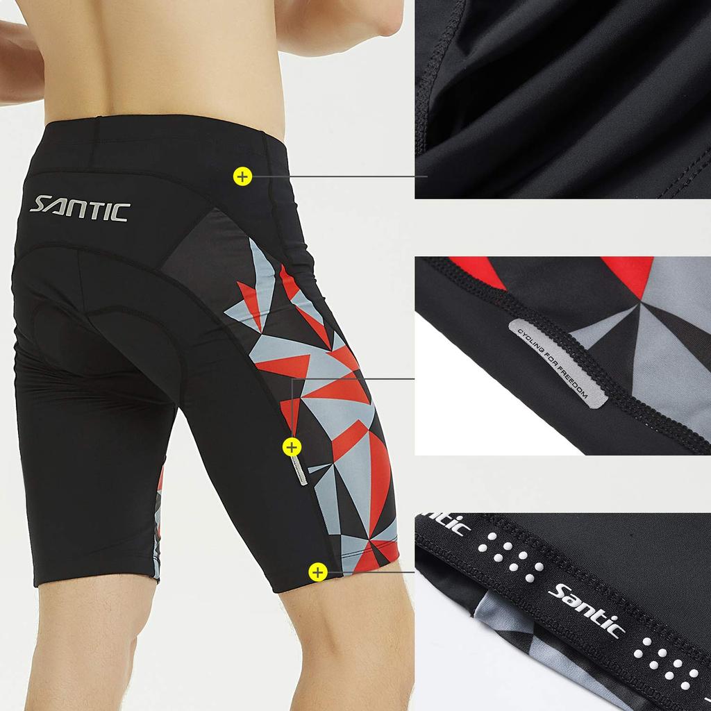 Santic Cycling Racer Pants with Sponge Size L Pants, Pads, Men's, Red,