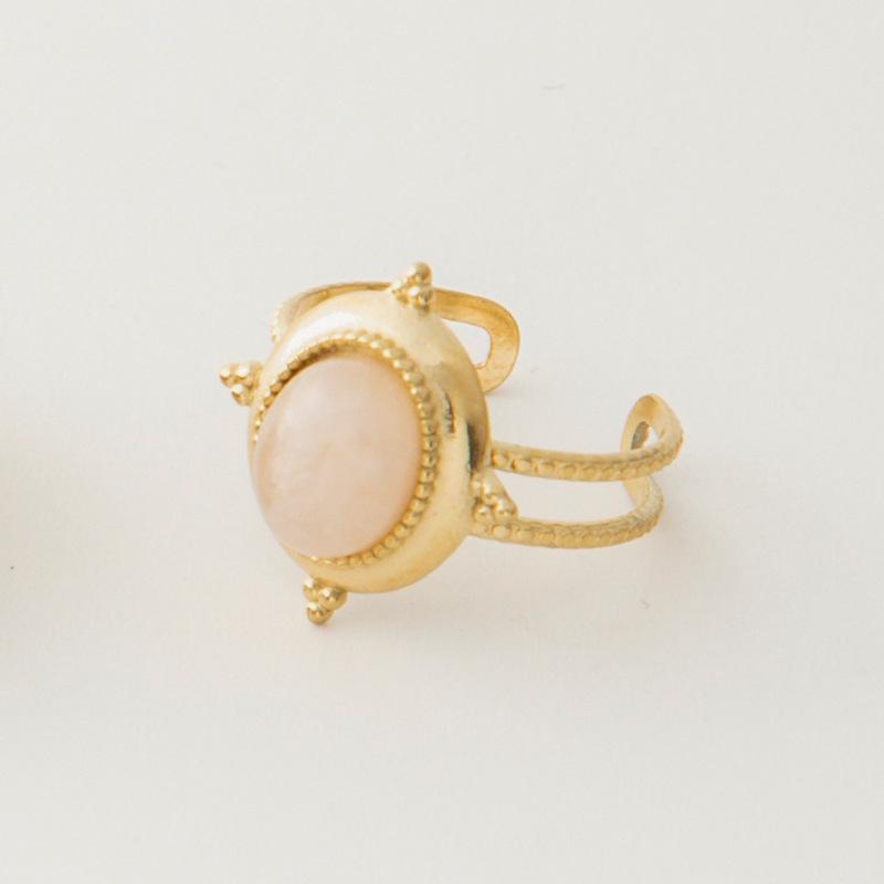 Women's Vintage European and American Turquoise Stainless Steel Ring