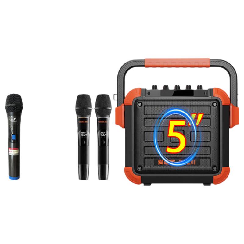 Songchuan SS6 Outdoor Karaoke Speaker with Wireless Microphones CN plug (adapter included)
