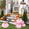 6/12 st Skumpumpaprydnad Realistisk Design Rosa Pumpa Halloweenstaty Inspirerande Hemdekoration