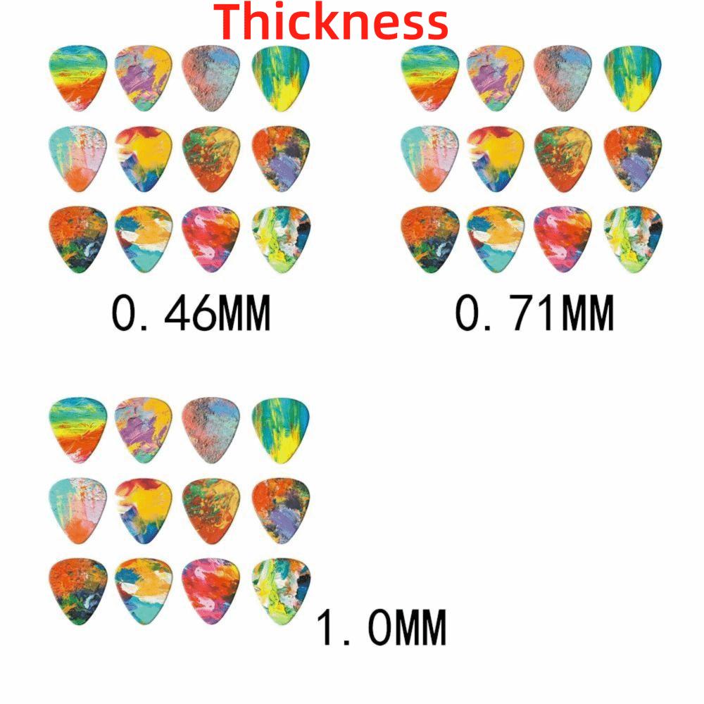 10pcs Triangle Shape Guitar Plectrums 1.0mm 0.71mm 0.46mm Plectrum Picks Bass Picks Electric Guitar