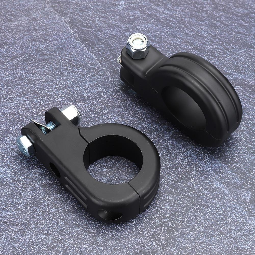 38mm 1.5in Foot Rest Footpeg Mounting P Clamp Motorcycle Accessory Fit for (Black )