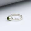 Solid 925 Sterling Silver Ring, Peridot Gemstone Ring, Handmade Ring, Stacking Ring, Birthstone Ring, Statement Ring