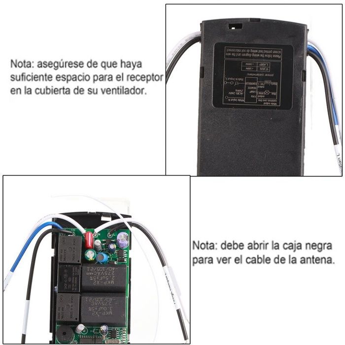 Kit télécommande universelle pour ventilateur de plafond – 3 vitesses & éclairage, RF 433 MHz, compatible Hunter/Harbor Breeze