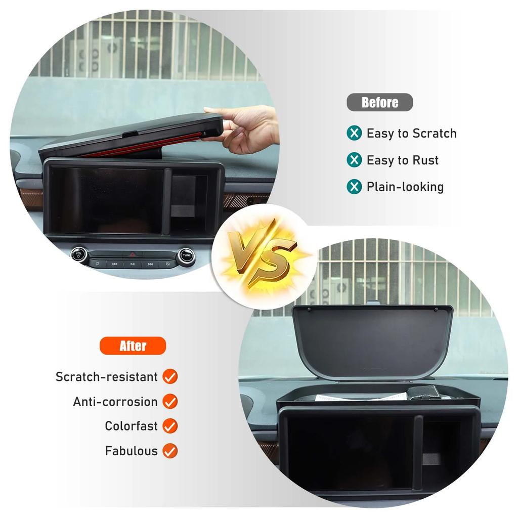For Ford Maverick 2026-2026 ABS Black Car Central Control Dashboard Storage Box Storage Box Tray Interior Car Accessories