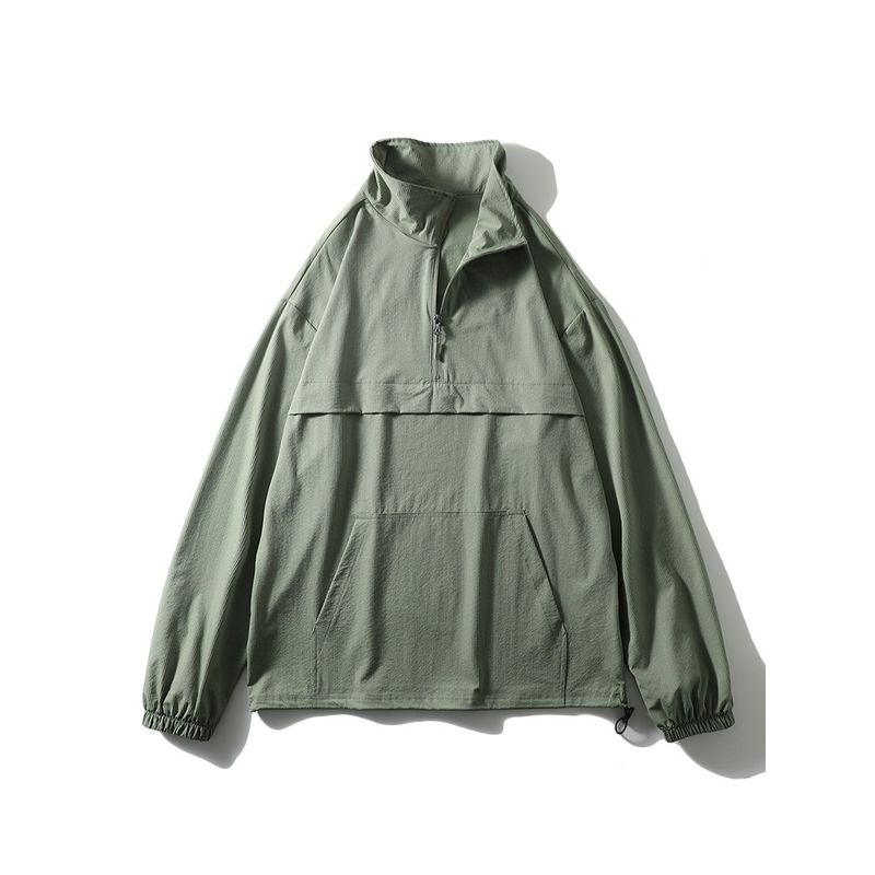 Outdoor Functional Half-Zip Pullover Jacket for Men, Spring and Autumn Style, Stand Collar Sweatshirt, Export Men's Sports Jacket