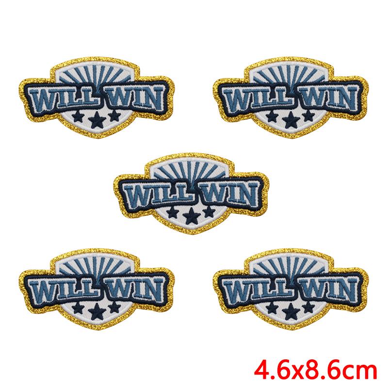 10pcs Wholesale Rugby Love Patches On Clothes Applique Diy Greet Towel Embroidery Iron On Patches For Clothing Sew Stickers 