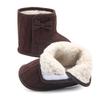 Newborn Baby Autumn Winter Boots Butterfly Knot Knitted Cotton Shoes Solid Fashion Toddler Soft Sole Anti-slip Warm Shoes
