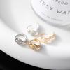 Classic Double Heart Zircon Earrings - European & American Fresh Fashion