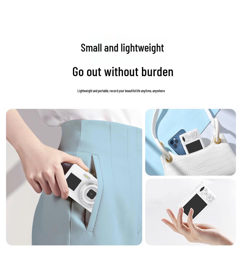 Dual Screen Selfie CCD 5K HD Digital Camera for Students, Customizable