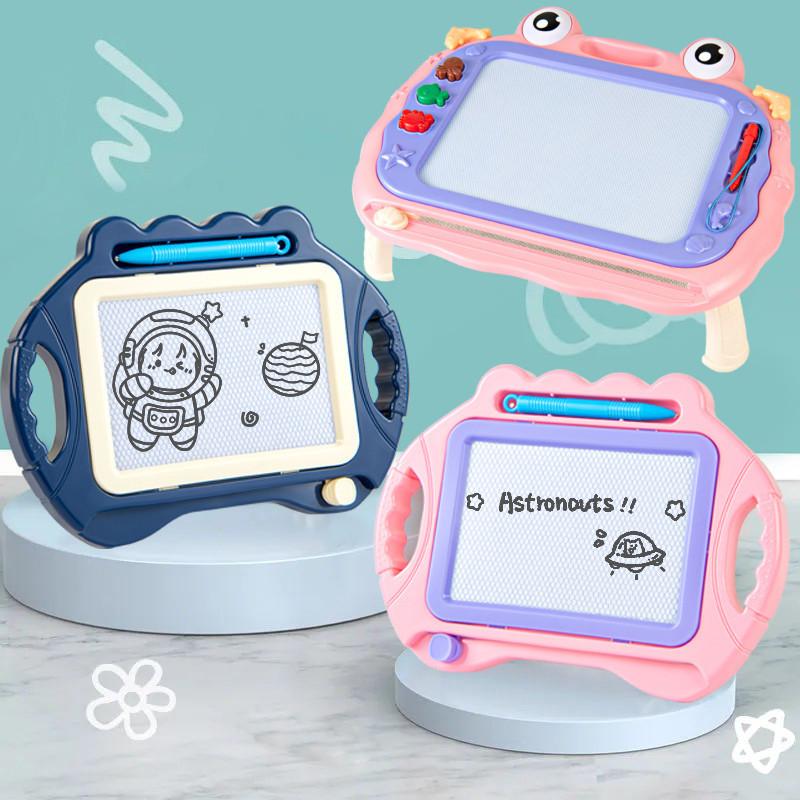 Magnetic Kids Writing Drawing Slate Magic Eraser Doodle Pad Color Sketch Board