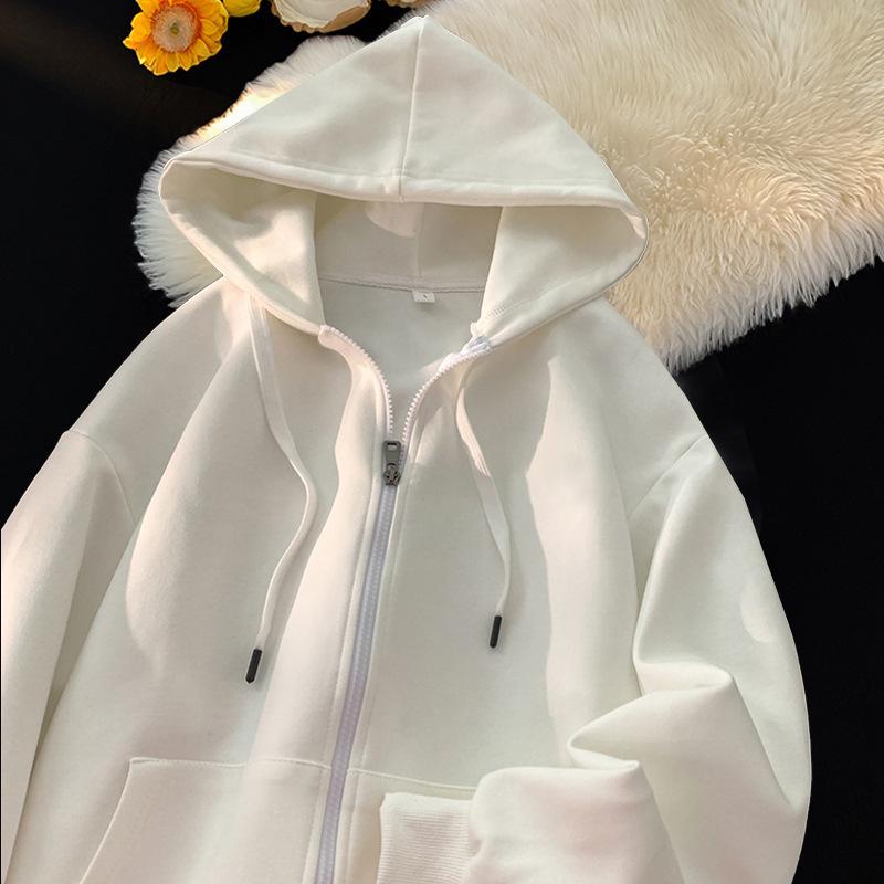 Men's Unisex American-Style Casual Fleece-Lined Hoodie/Cardigan - Perfect for Couples In Trendy Autumn/Winter.