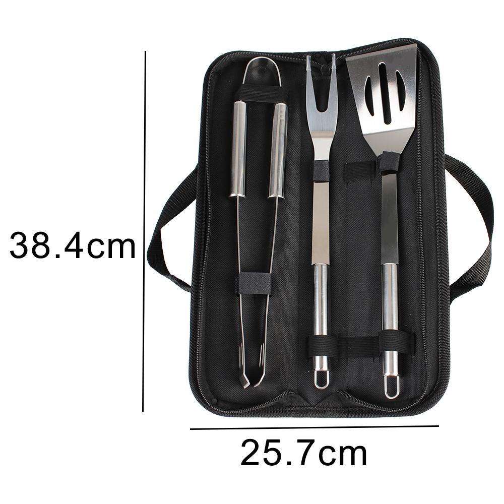 3/9/20 PCS For Camping Outdoor Spatula Fork Tongs Knife Brush Skewers BBQ Tools Set Stainless Steel Barbecue Utensil