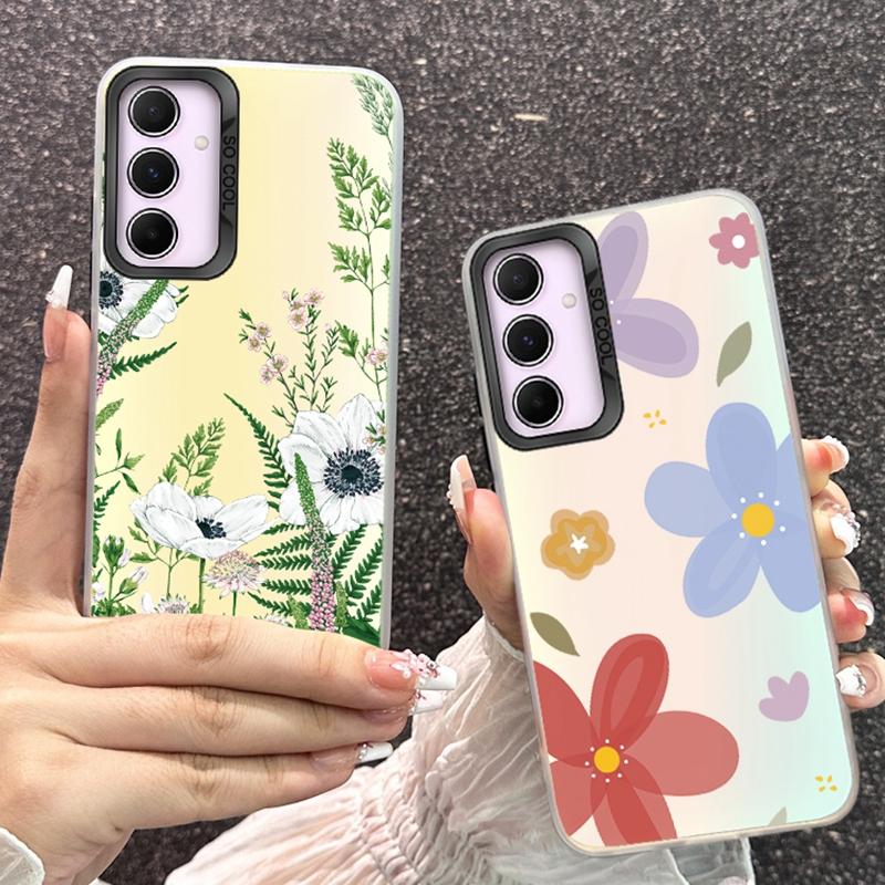 Phone Case For Samsung S24 Ultra S23 Plus S22 S21 S20 FE A55 A54 A53 A35 A34 A32 A25 A24 A15 A14 A13 5G Shockproof Bumper Gradient Aurora Cover