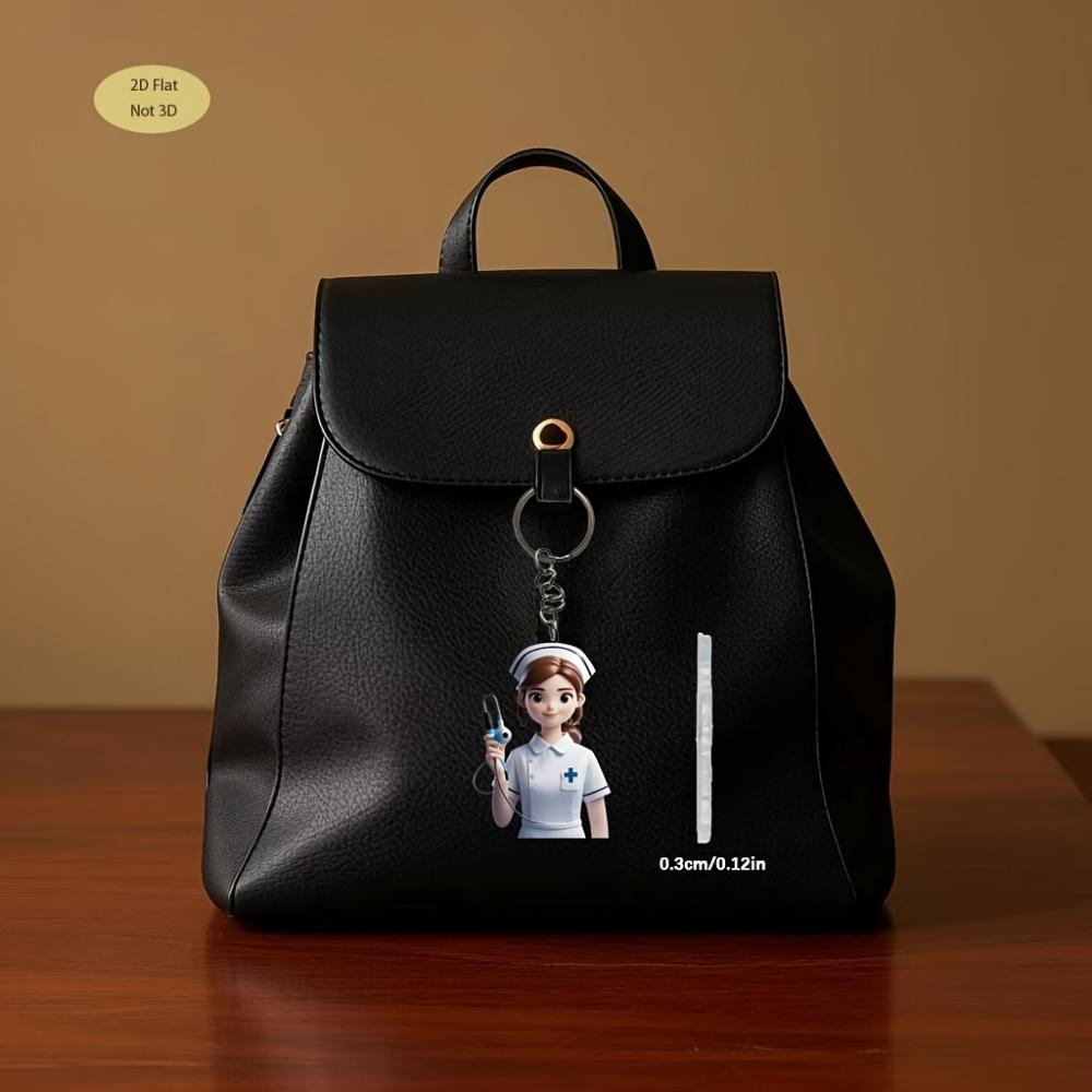 Cute Nurse, 2D Flat Acrylic, Decorative Pendant, Suitable for Keychain, Backpack, Christmas, Halloween