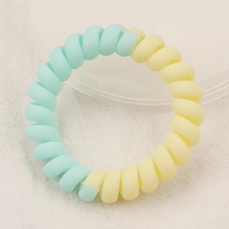 Frosted Color-Matching Telephone Line Hair Ring - Large Bracelet & Headband for Face Washing and Ponytails
