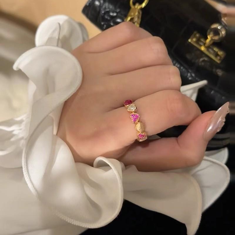 Golden Flower Butterfly Ring Women's Niche Light Luxury High Sense Versatile Open Ring Index Finger Ring New Jewelry