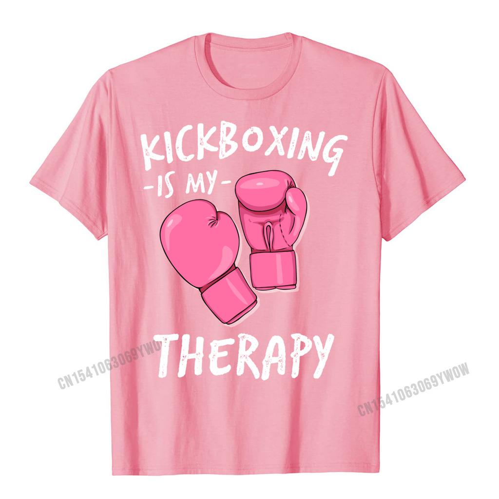 Kickboxing Is My Therapy Sweater Womens Hoodie Boxing Gift Unisex Tops Tees For Unisex Cotton Top T-Shirts Normal High Quality