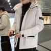 Cargo down jacket men's winter new loose thickened bread jacket light white duck down jacket trendy