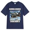 Bombardiro Crocodilo Funny Crocodile Plane Bomber T-shirt Men Women Casual Cotton Short Sleeve T Shirts Comfort O-Neck T-shirts