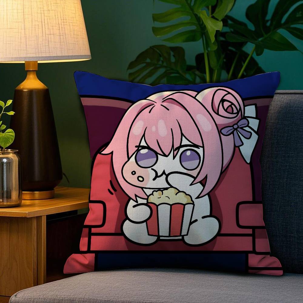 Ni-kke DORO Doll Victory Goddess Pillow Case Anti-dustmite Pillowcase Invisible Zipper Silky Sofa Cushion Cover