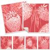 Cleaning Cloth Reusable Kitchen Dish Towels Eco-friendly Microfiber Red Strawberry Print Dishcloths Lint Free Washable Duster Rags Tea Towels 9*7inch