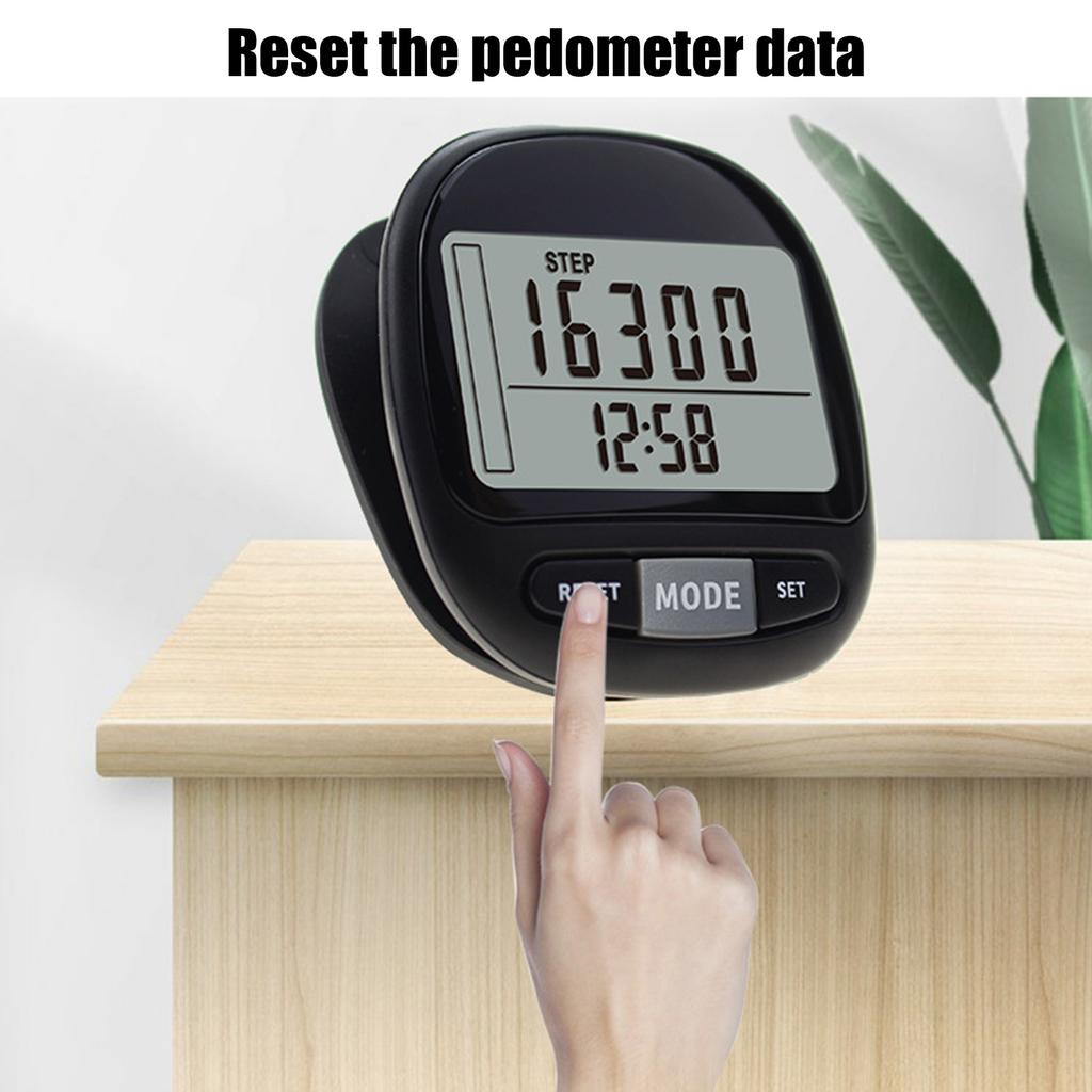 3D Pedometer Accurate Step Counter with Clip Large Display Accurate Pedometers for Steps Mile Step Tracker for Walking