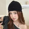 Hollow Out Knitted Beanies Hat Thin Weave Cap Retro Crochet Pullover Hat  Girls