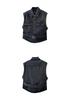 Unisex Summer Denim Workwear Vest - Trendy Sleeveless Square Neck Jacket
