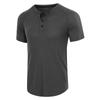 Summer Men's Heavyweight Short-sleeved T-shirt Men's Henley Shirt T-shirt Trend Casual Tops